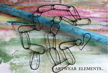 Load image into Gallery viewer, Handmade Black Steel Necklace Chain, Linked Art Chain & Hook, ArtWear Elements®
