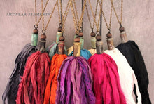 Load image into Gallery viewer, WHOLESALE CUSTOM Handmade Sari Silk Tassels, Tassel Necklaces, Artwear Elements®