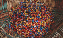 Load image into Gallery viewer, Multicolored Glass Crow Beads, Vintage Glass Beads, 4.5mm, Mixed Beads, ArtWear Elements