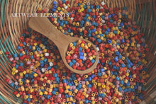 Load image into Gallery viewer, Multicolored Glass Crow Beads, Vintage Mixed Glass Beads, 4.5mm, ArtWear Elements