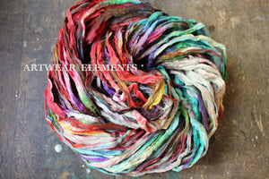 Multicolored Recycled Sari Silk, Artsy Sari Silk, ArtWear Elements