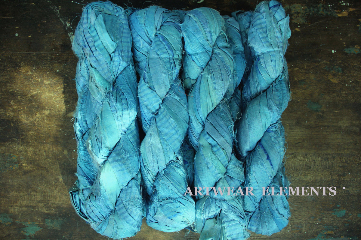 50g Premium Sari Silk Ribbon Color: Dodger Blue 