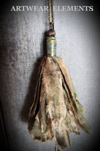 Load image into Gallery viewer, One Of A Kind Sari Silk, ArtWear Elements Jewelry Tassels and Ribbon
