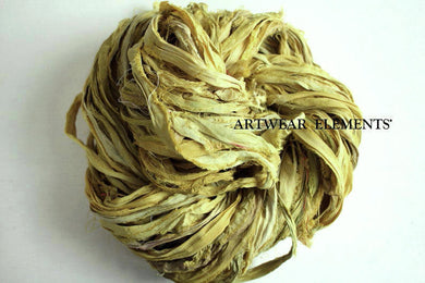 Recycled Sari Silk, Vintage Chic Sunflower Mix, Silk Ribbon, ArtWear Elements