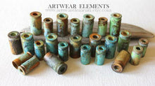 Load image into Gallery viewer, Primitive Art Shells, Tassel Bead Caps, Patinated Bullet Casings