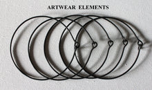 Load image into Gallery viewer, BANGLE BRACELET KIT, Set of 5 With Your Choice Of Silk Ribbons, Wire Blank Hoops, ArtWear Elements