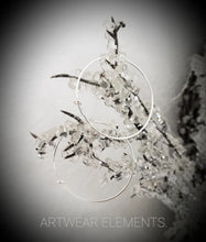 Load image into Gallery viewer, Artwear Elements® Pure 925 Sterling Silver hoops, Handmade silver hoop earrings
