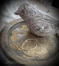 Load image into Gallery viewer, Artwear Elements® Pure 925 Sterling Silver hoops, Handmade silver hoop earrings
