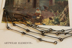 Handmade Linked Art Chain & Hook, Necklace Chain, ArtWear Elements