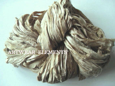 Recycled Sari Silk, Vintage Tea, Art Yarn, ArtWear Elements