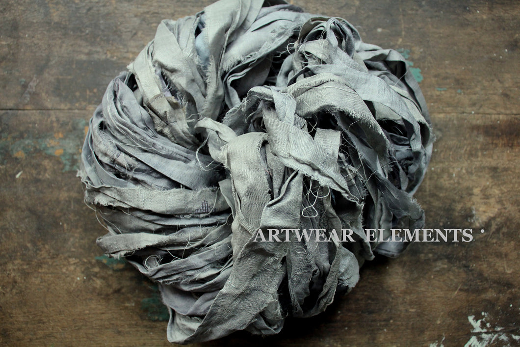 Recycled Sari Silk, Gray Goose, ArtWear Elements