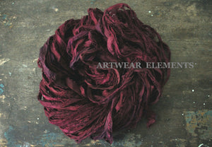 Recycled Sari Silk, Urban Bordeaux, Deep Maroon, ArtWear Elements