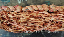 Load image into Gallery viewer, Recycled Sari Silk, Squash Curry Mix, 5 Yards, Muted Orange Curry Colored sari, ArtWear Elements
