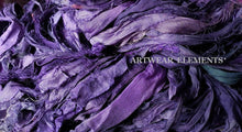 Load image into Gallery viewer, Clemson Purple Mix, Fair Trade, 5 Yards, Dark Purple Sari Silk, Purple Silk, Artwear Elements®
