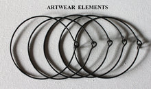 Load image into Gallery viewer, BANGLE BRACELET KIT, Set of 5 With Your Choice Of Silk Ribbons, Wire Blank Hoops, ArtWear Elements
